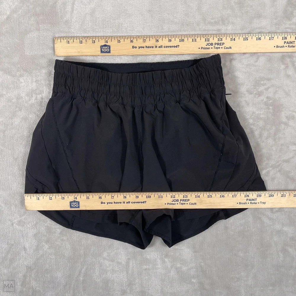 Lululemon Womens Track That Shorts Lined Active Athleisure Running Casual 8 Blk